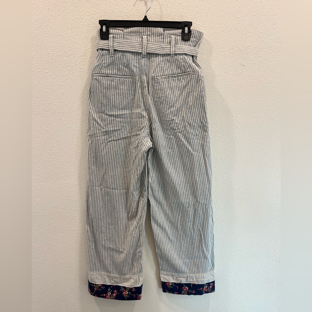Madewell X new denim project pants women size 4 patchwork paper bag jeans - Picture 6 of 12